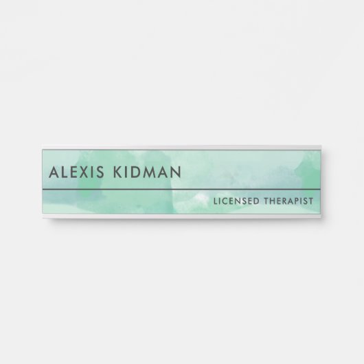 Calm Seafoam Waterverf Deurbordje (Voorkant)