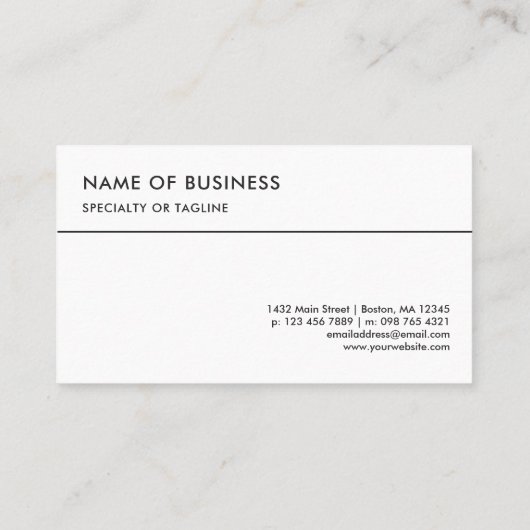 Calm Seafoam Waterverf Visitekaartje (Achterkant)