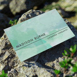 Calm Seafoam Waterverf Visitekaartje