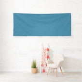 Calm & simple Blue linen textured background  Spandoek (Insitu)