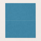 Calm & simple Blue linen textured background  Visitekaartje (Buitenkant ongevouwen)