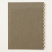 Calm & simple brown textured background  planner (Achterkant)