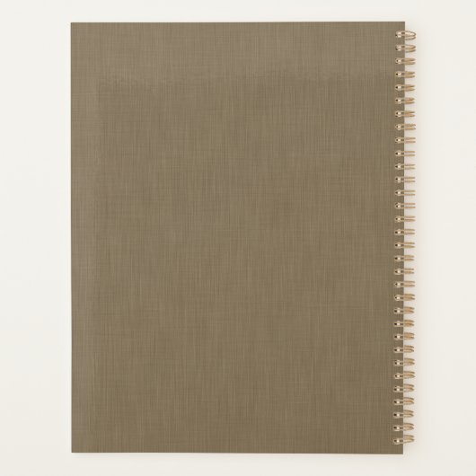Calm & simple brown textured background  planner (Achterkant)