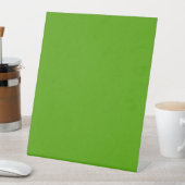 Calm & simple lime green textured background  reclamebord met voetstuk (Insitu)