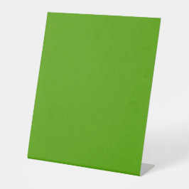 Calm & simple lime green textured background  reclamebord met voetstuk