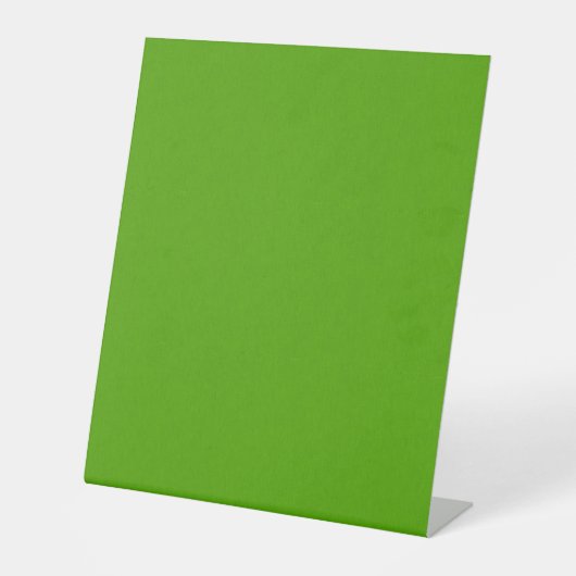 Calm & simple lime green textured background  reclamebord met voetstuk (Voorkant)