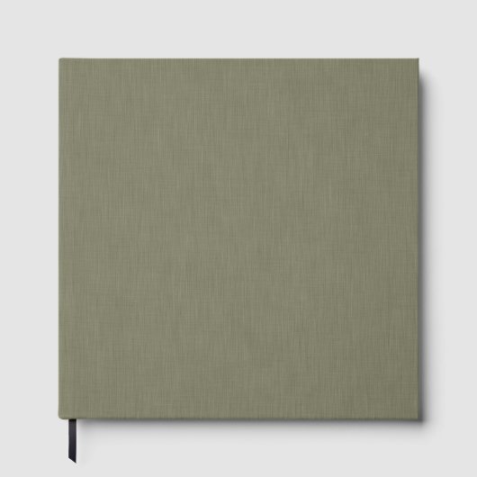 Calm & simple olive green textured background  gastenboek (Voorkant)