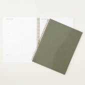 Calm & simple olive green textured background planner (Display)