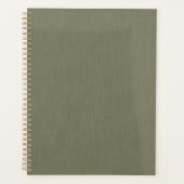 Calm & simple olive green textured background planner (Voorkant)