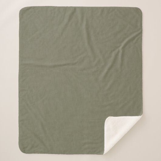 Calm & simple olive green textured background sherpa deken (Voorkant)