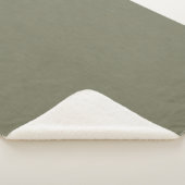 Calm & simple olive green textured background sherpa deken (3/4)