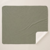 Calm & simple olive green textured background sherpa deken (Voorkant (horizontaal))