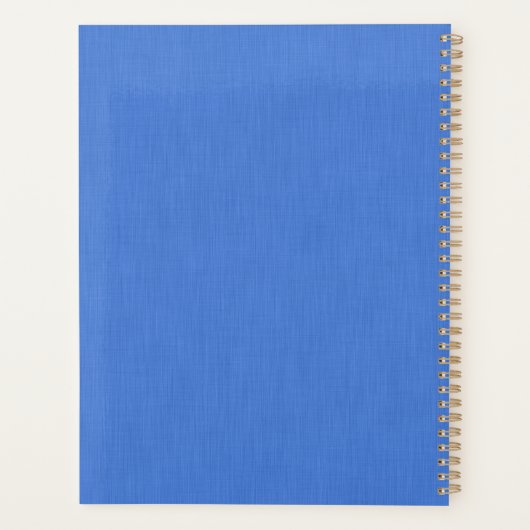 Calm & simple visual blue textured background  planner (Achterkant)