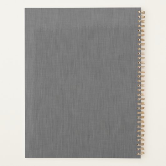 Calm & simple visual gray textured background  planner (Achterkant)