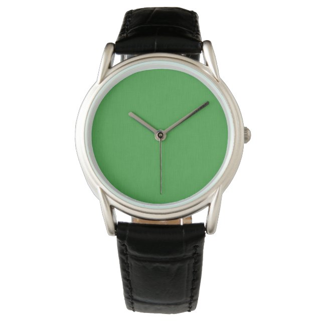 Calm & simple visual green textured background  horloge (Voorkant)