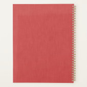Calm & simple visual red textured background  planner (Achterkant)
