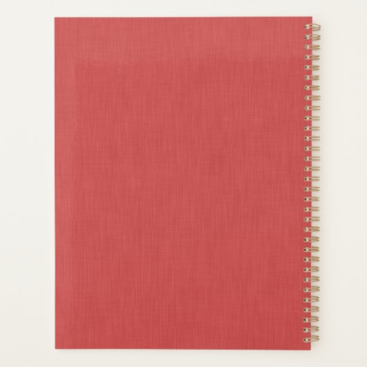 Calm & simple visual red textured background  planner (Achterkant)