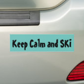 Calm Ski Quote behouden Bumpersticker (Op auto)