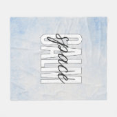 Calm Space Pastel Blue Cozy Fleece Deken (Voorkant (Horizontaal))