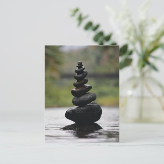 CALM STACKED BALANCED STONES Briefkaarten (Staand voorkant)