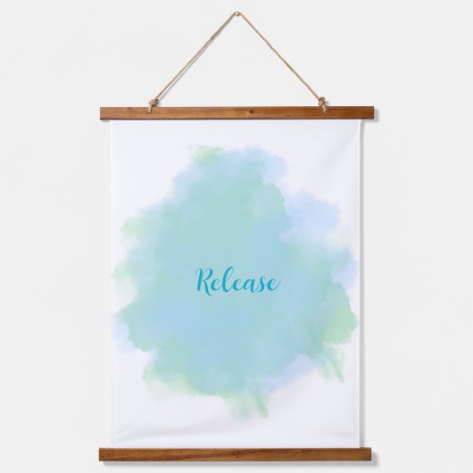 Calm Still Release Wandtapijten Blauw Groen Hangend Wandkleed (Voorkant 3)