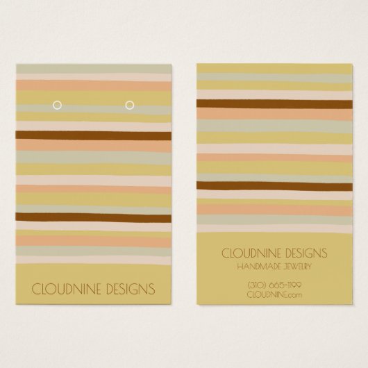 Calm Stripes die Ketting-juwelen-display Kaarten Visitekaartje (Voorkant /achterkant)