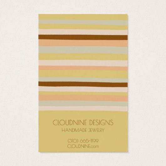 Calm Stripes die Ketting-juwelen-display Kaarten Visitekaartje (Achterkant)