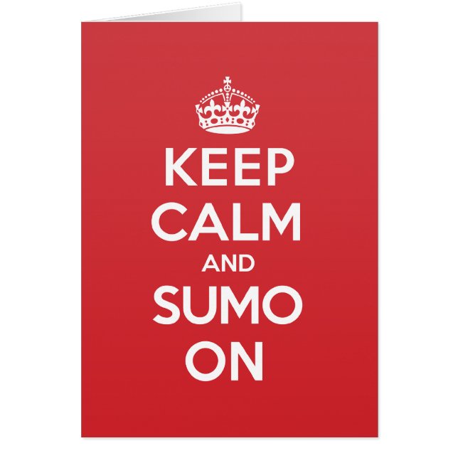 Calm Sumo Greeting Note Card (Voorkant)