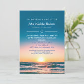 Calm Sunset Anchor Nautische Herdenkingsdienst Inv Kaart (Staand voorkant)