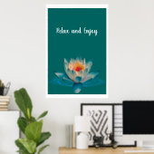 Calm Teal Spa Room Poster (Thuiskantoor)