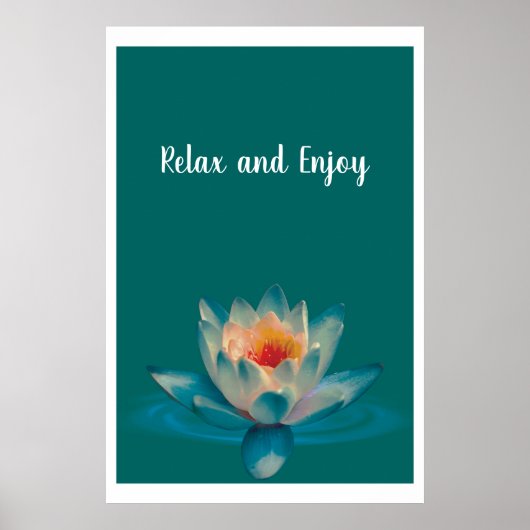 Calm Teal Spa Room Poster (Voorkant)