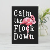 Calm The Flock Down Flamingo Girl |Funny Flamingo Save The Date (Staand voorkant)