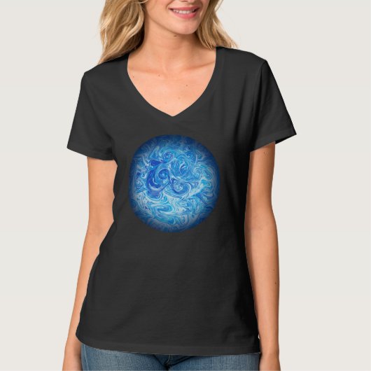 Calm Tide Fluid Art T-Shirt (Voorkant)