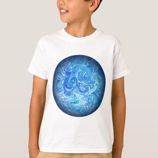Calm Tide Fluid Art T-Shirt (Voorkant)