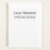 CALM TRAINING STRONG BOND – Minimal Dog Training Planner (Voorkant)