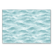 Calm Turquoise Nautical Wave Border Kaart (Achterkant)