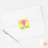 Calm Uterus / Uterus Puns / Uterus Jokes Vierkante Sticker (Envelop)