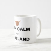 Calm Visit Scotland (on white) Koffiemok (Voorkant rechts)