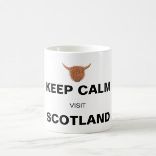 Calm Visit Scotland (on white) Koffiemok