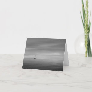 Calm Water Black and White Photo Note Card Bedankkaart