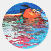 CALM WATER RONDE STICKER (Voorkant)