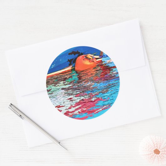 CALM WATER RONDE STICKER (Envelop)