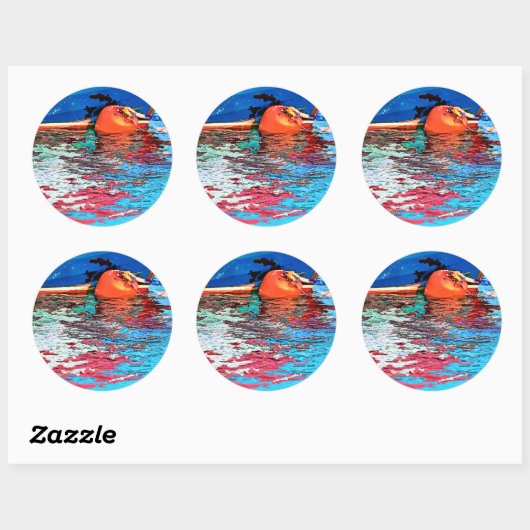 CALM WATER RONDE STICKER (Vel)