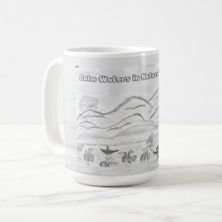 'Calm Waters in Nature's Embrace' Mug Koffiemok