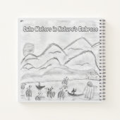 'Calm Waters in  Nature's Embrace' Spiral Notebook Notitieboek (Achterkant)