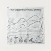 'Calm Waters in  Nature's Embrace' Tapestry Wandkleed (Voorkant)