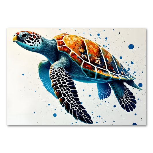 Calm Waters: Vier Zee schildpadden met de oceaan Kaart (Voorkant)