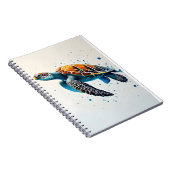 Calm Waters: Vier Zee schildpadden met de oceaan Notitieboek (Rechterzijde)