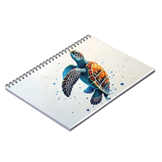 Calm Waters: Vier Zee schildpadden met de oceaan Notitieboek (Linkerzijde)