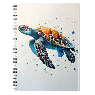 Calm Waters: Vier Zee schildpadden met de oceaan Notitieboek